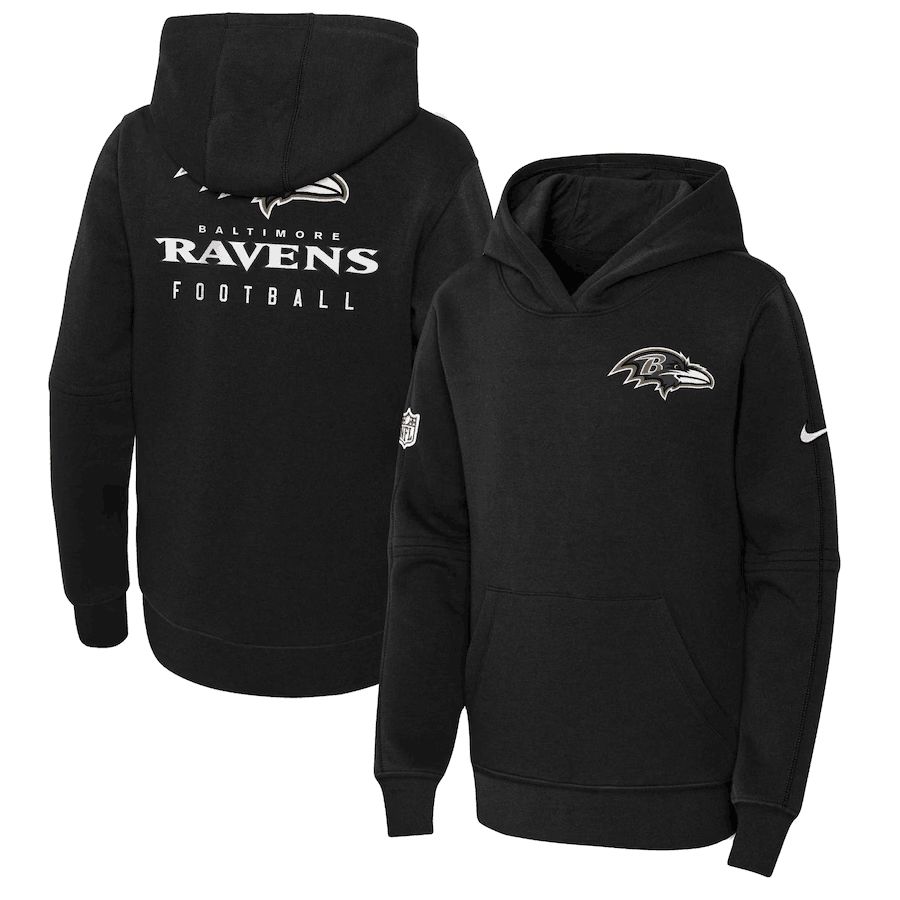 Youth 2023 NFL Baltimore Ravens black Sweatshirt style 1->new york giants->NFL Jersey